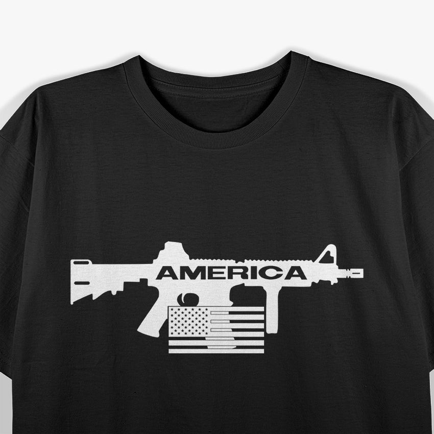 America Gun: Bold Second Amendment Pride T-Shirt