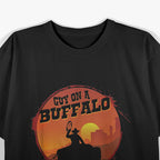 Guy on a Buffalo: Riding Into the Sunset T-Shirt