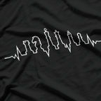 Chess Heartbeat Pulse Line Funny Gift for Players T-Shirt