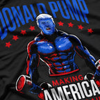Donald Pump America Weightlifting Gym Parody T-Shirt