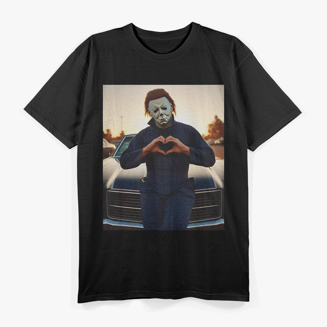 Retro Horror Heart Hands – Vintage Scary Movie Style T-Shirt