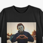 Retro Horror Heart Hands – Vintage Scary Movie Style T-Shirt