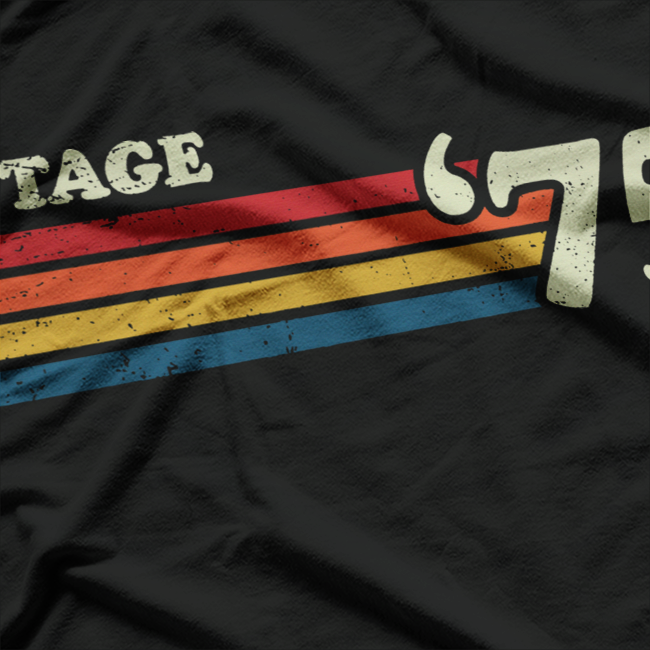 Classic 75 Graphic – Retro Stripes Inspired Vintage Style T-Shirt