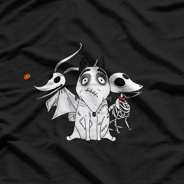 Zero, Scrapss And Sparky Dog Tim Burton T-Shirt