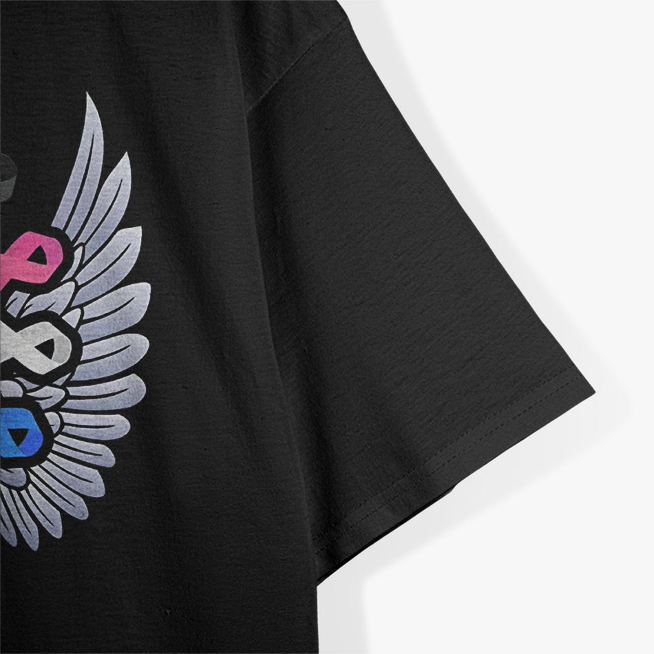 No One Fights Alone Multicolor Cancer Awareness Ribbon T-Shirt