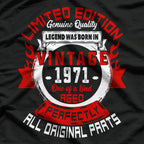 Vintage 1971: Classic Birthday Edition T-Shirt