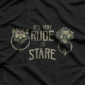 It’s Rude To Stare Labyrinth Door Knocker Funny T-Shirt