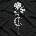 Occult Moon & Rose: Witchcraft Aesthetic T-Shirt