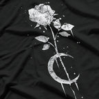 Occult Moon & Rose: Witchcraft Aesthetic T-Shirt