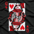 Queen of Hearts Playing Card Poker Casino Lover Retro T-Shirt