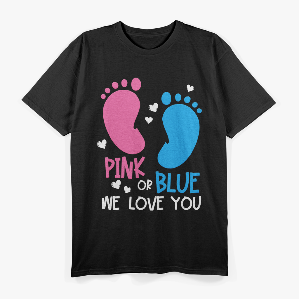 Gender Reveal – Pink or Blue Funny Baby Announcement T-Shirt
