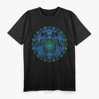 Sea Blue Tribal Turtle Lover Artistic Ocean Animal T-Shirt