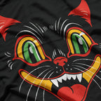 Retro Black Cat Face – Vintage Halloween Aesthetic T-Shirt