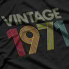 Vintage 1971 - Classic Retro Style Birthday T-Shirt