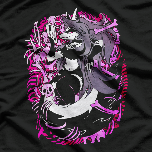 Gothic Demon Wolf – Dark Fantasy Loona Inspired Design T-Shirt