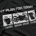 My Plan for Today Motorrad Geschenke lustig Racer Herren T-Shirt