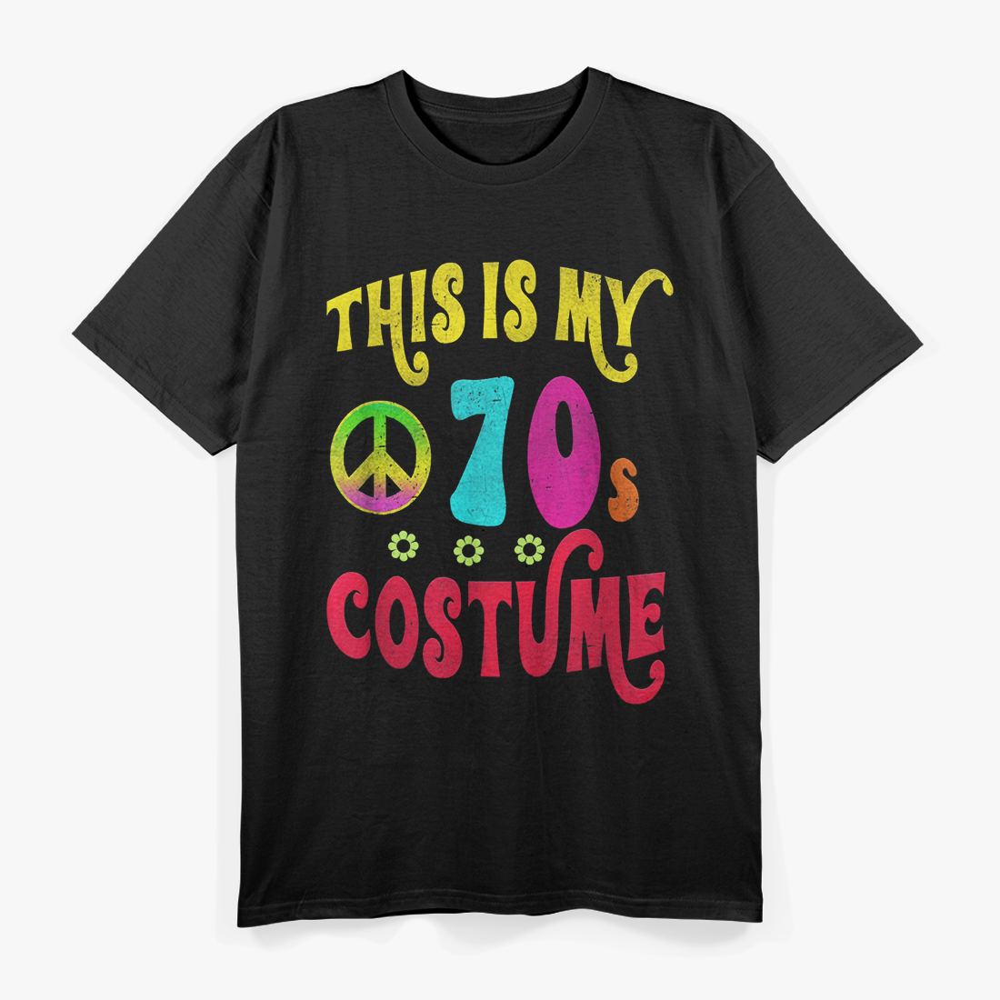 Retro 70s Party Costume Groovy Peace Graphic T-Shirt