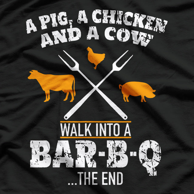 A Pig, A Chicken, and A Cow - Funny Farm Animal Humor T-Shirt