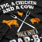 A Pig, A Chicken, and A Cow - Funny Farm Animal Humor T-Shirt