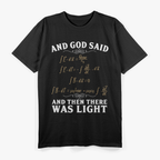Funny Physics – And Then There Was Light Equation T-Shirt