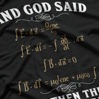 Funny Physics – And Then There Was Light Equation T-Shirt