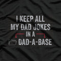 Dad-a-Base Jokes Vintage - Funny Retro Dad Humor T-Shirt