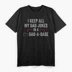 Dad-a-Base Jokes Vintage - Funny Retro Dad Humor T-Shirt