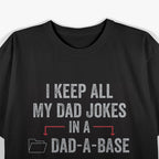 Dad-a-Base Jokes Vintage - Funny Retro Dad Humor T-Shirt