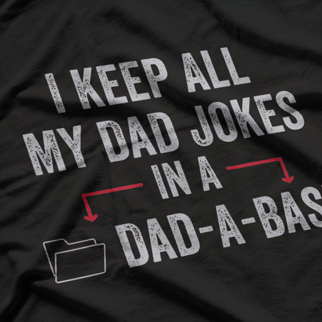 Dad-a-Base Jokes Vintage - Funny Retro Dad Humor T-Shirt