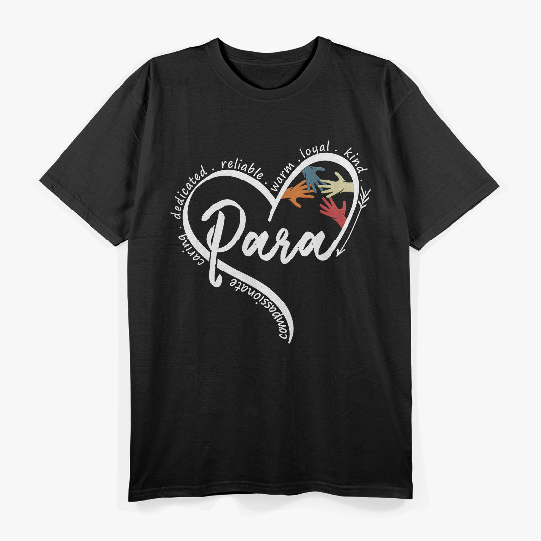 Para Heart Teacher Paraprofessional Paraeducator School Gift T-Shirt