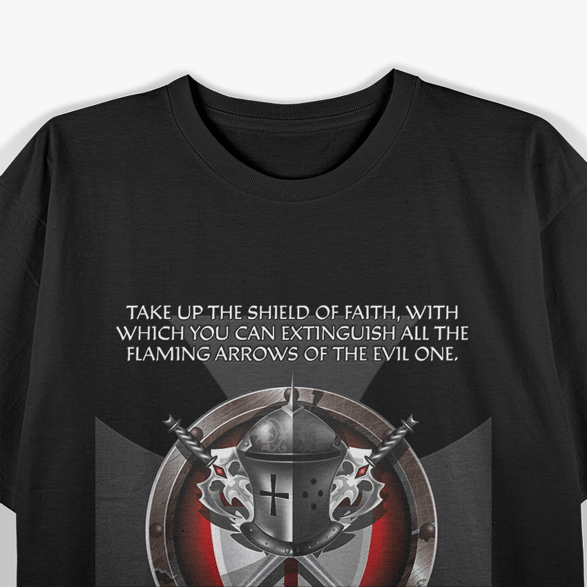 Bold Armor of God Verse-Inspired Artwork T-Shirt