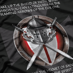 Bold Armor of God Verse-Inspired Artwork T-Shirt