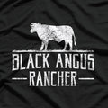 Black Angus Cow Rancher T-Shirt