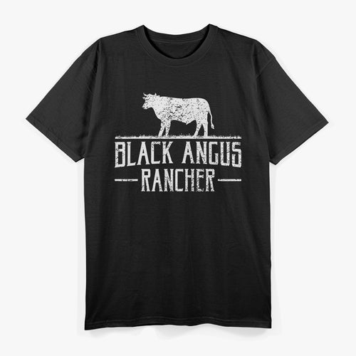 Black Angus Cow Rancher T-Shirt