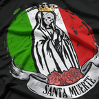 Mexican Flag Santa Muerte, Woman Skeleton, Mexico T-Shirt