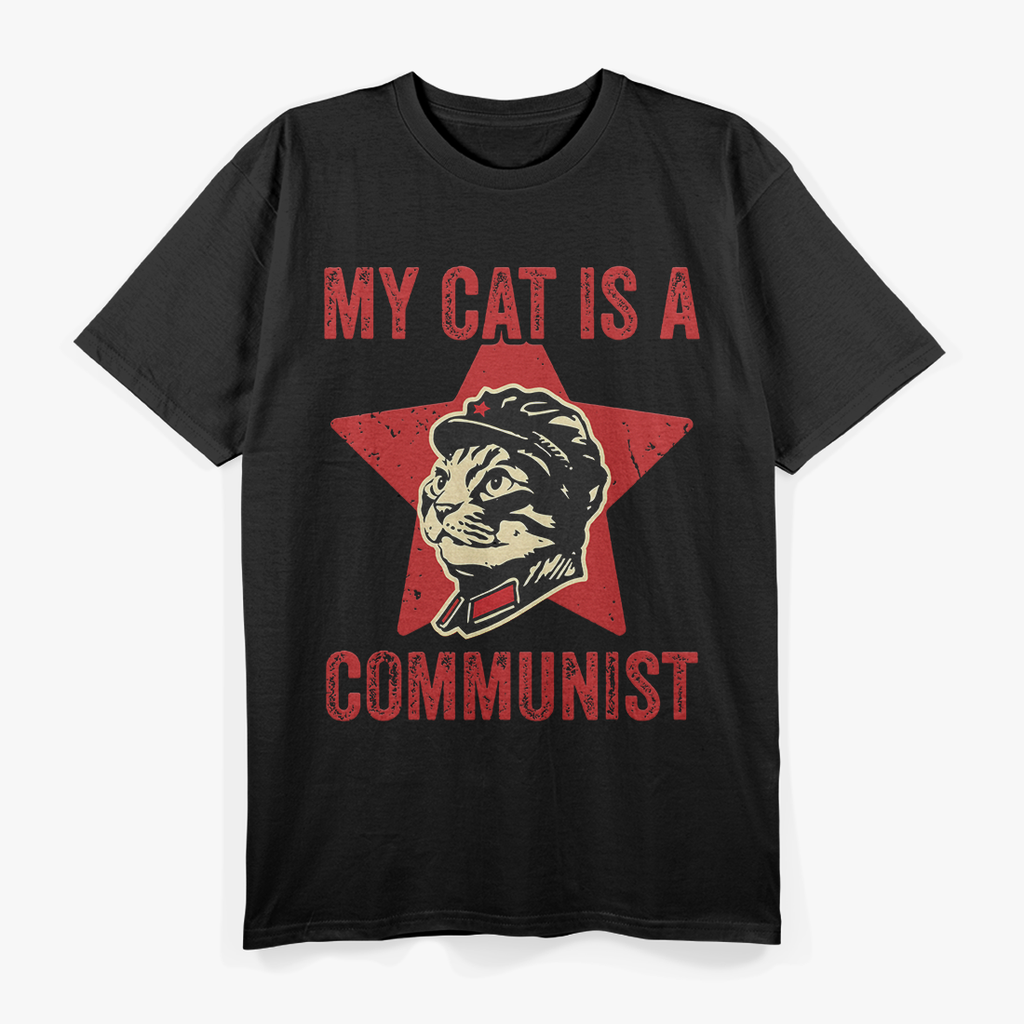 Vintage Cat Lover – My Cat Is a Communist Funny T-Shirt
