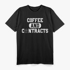 Real Estate Contracts Coffee Realtor Broker Agent Hustle T-Shirt