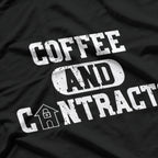 Real Estate Contracts Coffee Realtor Broker Agent Hustle T-Shirt