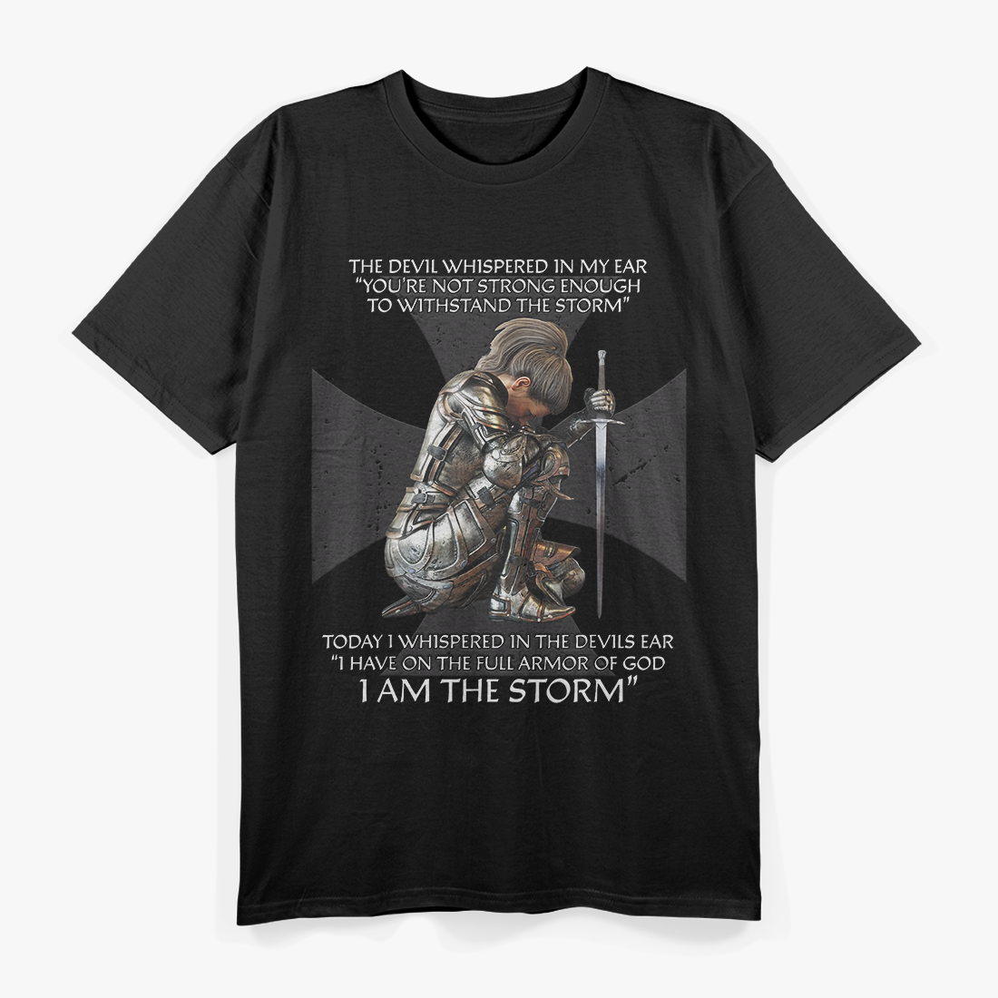 Cute Christian Cross with Bible Verse Design T-Shirt