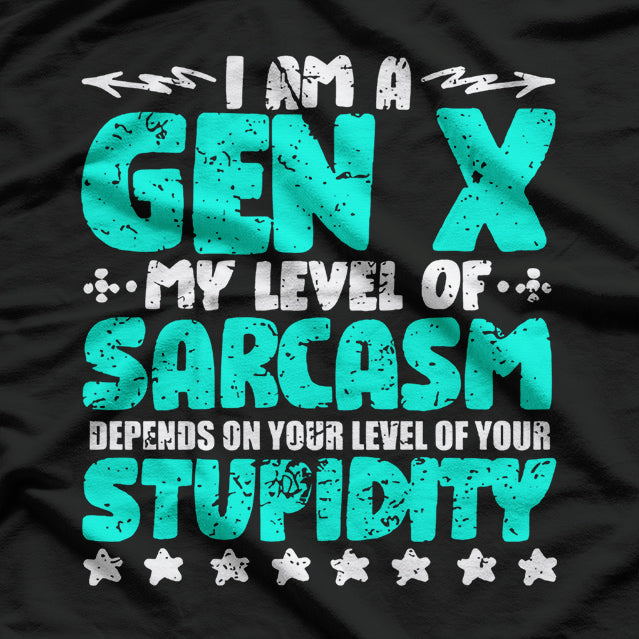 I'm A Gen X Level Of Sarcasm Retro Men’s T-Shirt