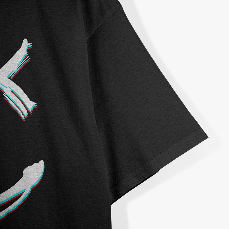 X Eyed Smile Face: Edgy Minimalist T-Shirt