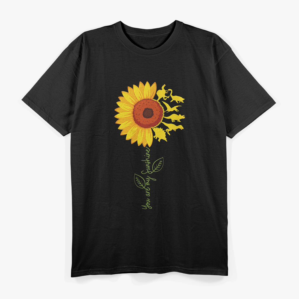 You Are My Sunshine – Cute T-Rex & Sunflower T-Shirt