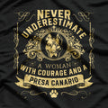 Courageous Woman and Her Presa Canario T-Shirt