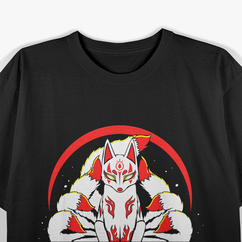 Kitsune The Enchanting Nine-Tailed Fox of Japanese Lore T-Shirt