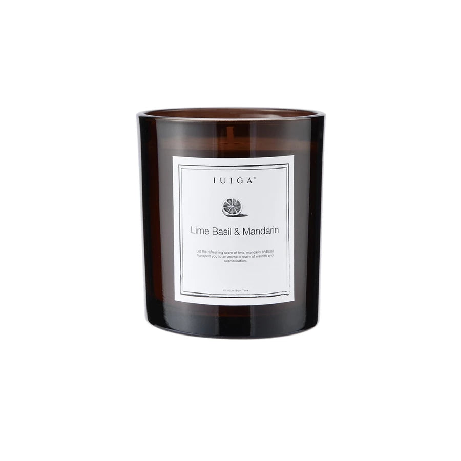 IUIGA Lime Basil & Mandarin Scented Candle – Luxury Aromatherapy Candle for Home Fragrance