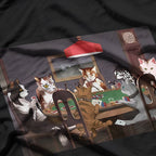 Funny Cats Playing Poker Parody Art Graphic Humor T-Shirt