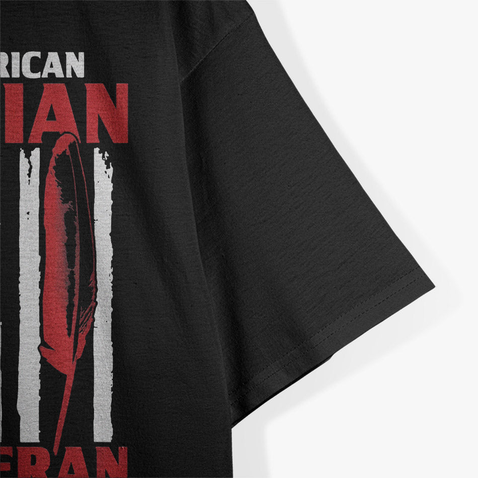 Native American Veteran – USA Flag Army Military Pride T-Shirt