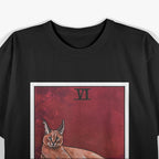 The Floppa Caracal Cat Tarot Card Funny Meme T-Shirt