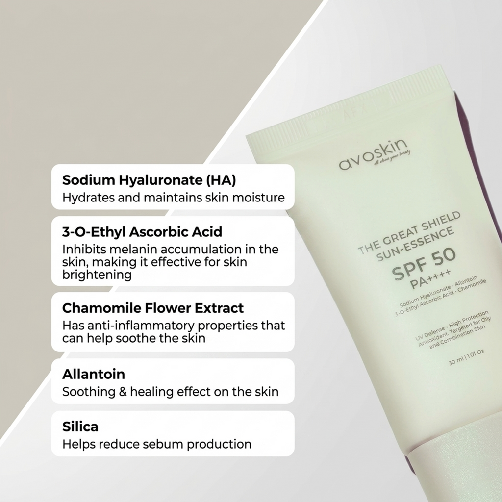 Avoskin The Great Shield Sun Essence Sunscreen SPF 50+ PA++++