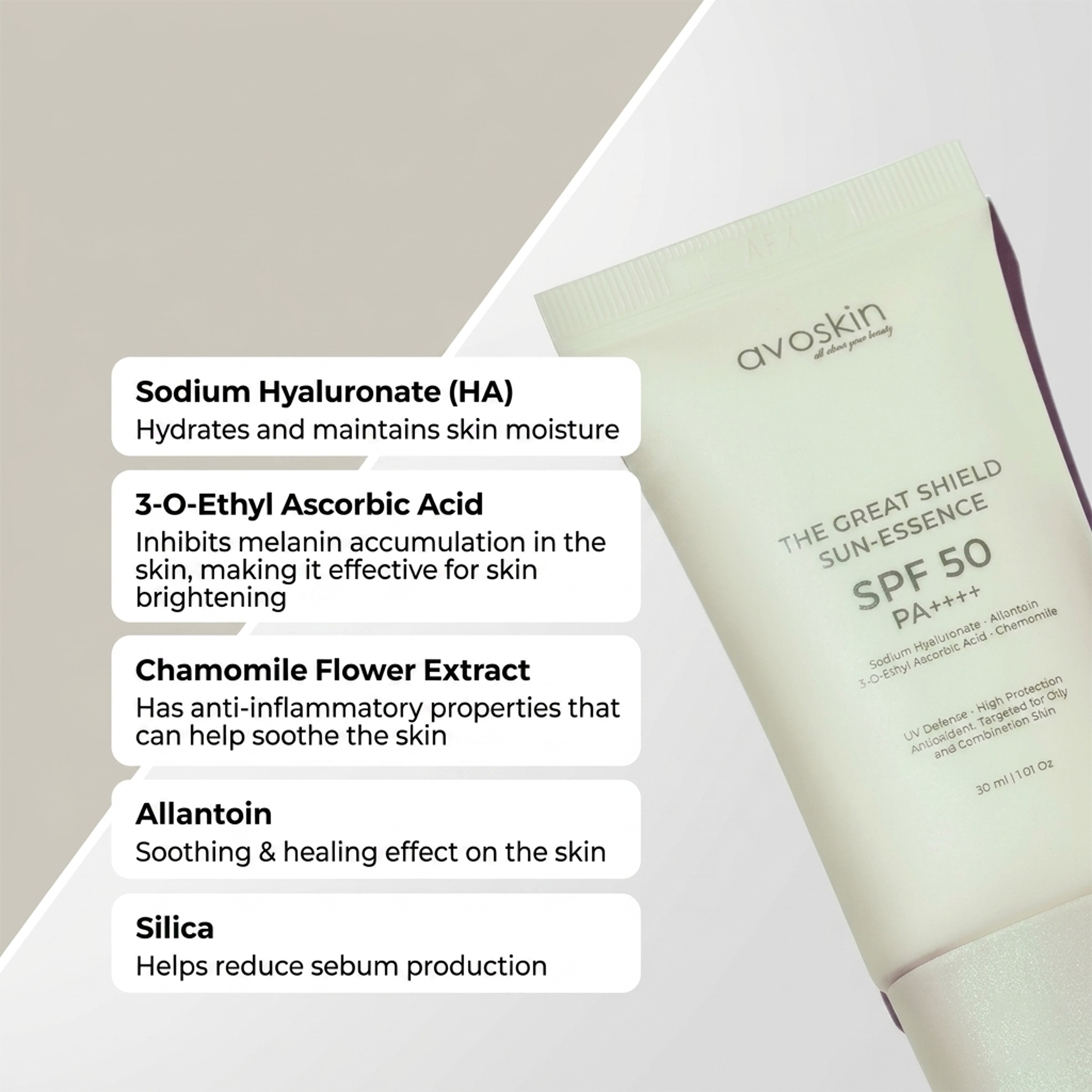 Avoskin The Great Shield Sun Essence Sunscreen SPF 50+ PA++++